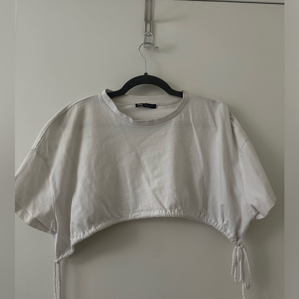Zara Gathered Crop Top
